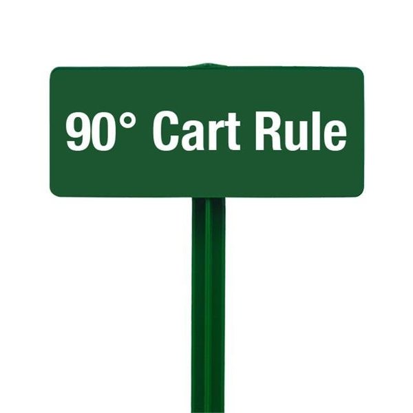 Evermark EverMark SSKT20-05 90 Degree Cart Rule Sign with Hunter Green Stake Kit SSKT20-05